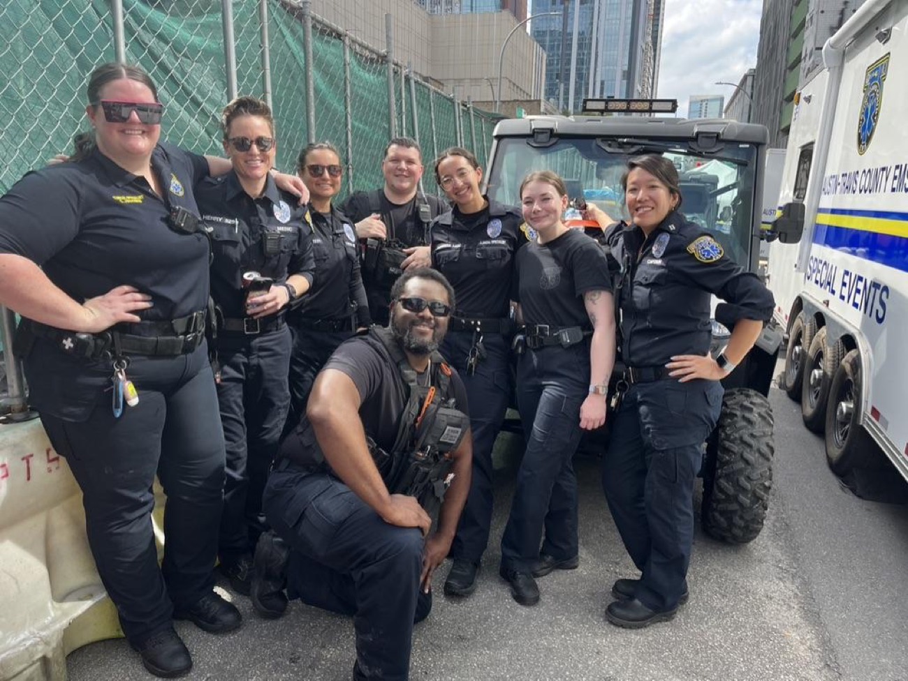 Selena with her Austin-Travis County EMS team